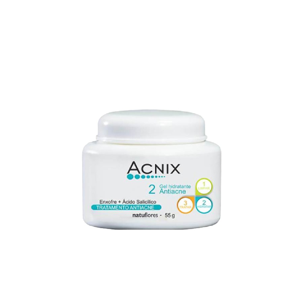 Acnix Gel Hidratante 55g Tratamento Anti Acne Natuflores