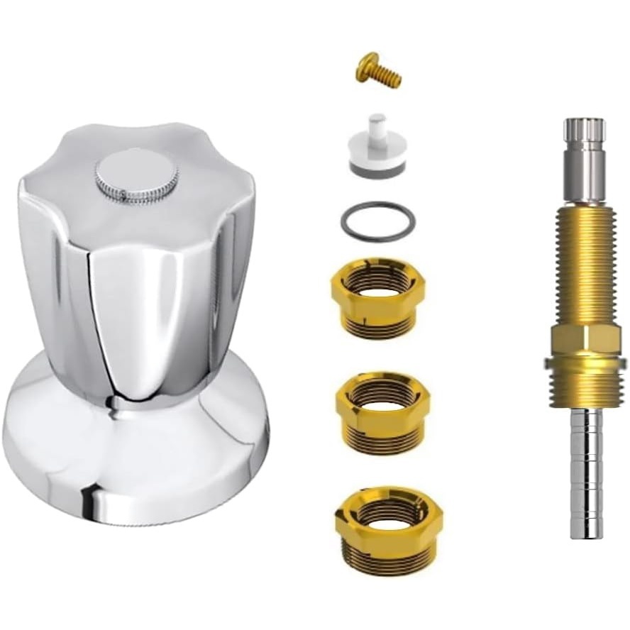 Kit Reparo Salva Registro Completo Metal Chuveiro 7x1 Universal Com Acabamento C50  ALPHA
