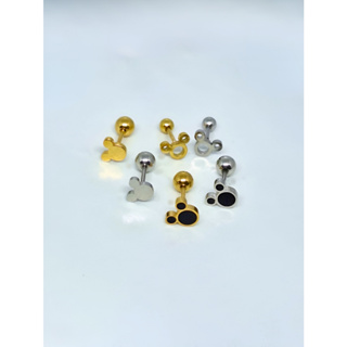 Piercing Mickey Mouse Aço Cirúrgico Liso Para o Tragus, Hélix Cartilagem em Oferta na Shopee