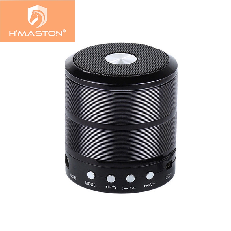 H'maston Ws-887 Caixa De Som Bluetooth Portátil Com Cordão E Radio Fm - Audio