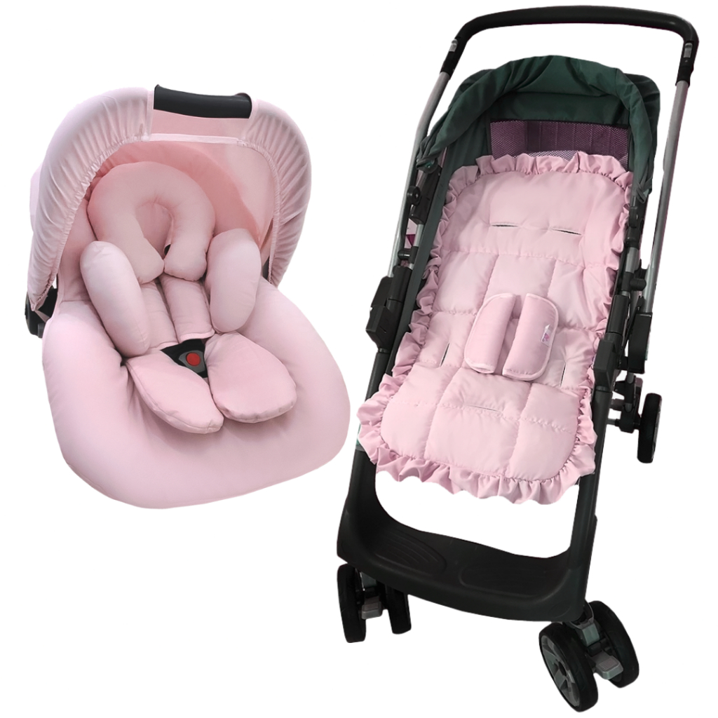 Capa de Carrinho e Bebê Conforto: Capota Solar, Protetores Cinto e Apoio Redutor - 6 Peças em Oferta na Shopee