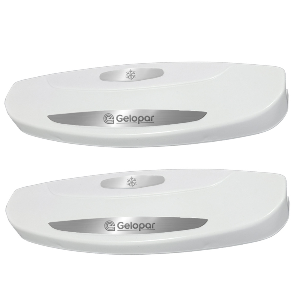 Kit 2 Puxador Da Tampa Freezer Horizontal Gelopar Ghba, Ghbs Original Novo