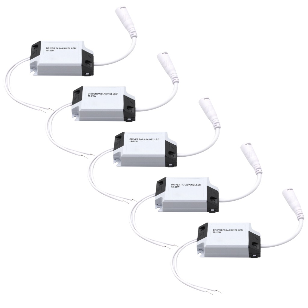 Kit 5 Driver Led Reator 18-25w Fonte Para Painel Bivolt em Oferta na Shopee