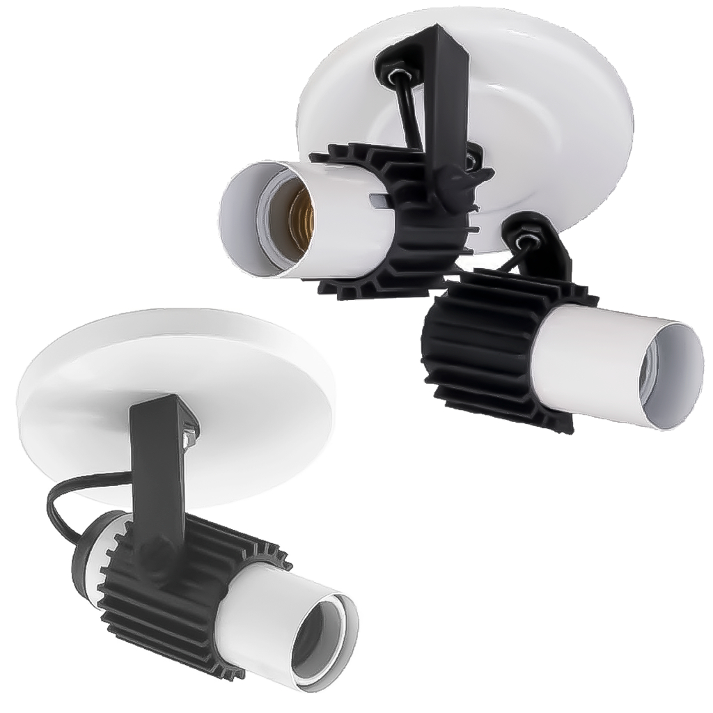 Luminária Spot Led Sobrepor Simples Ou Duplo Articulado Direcionável Para Lâmpada Iluminação