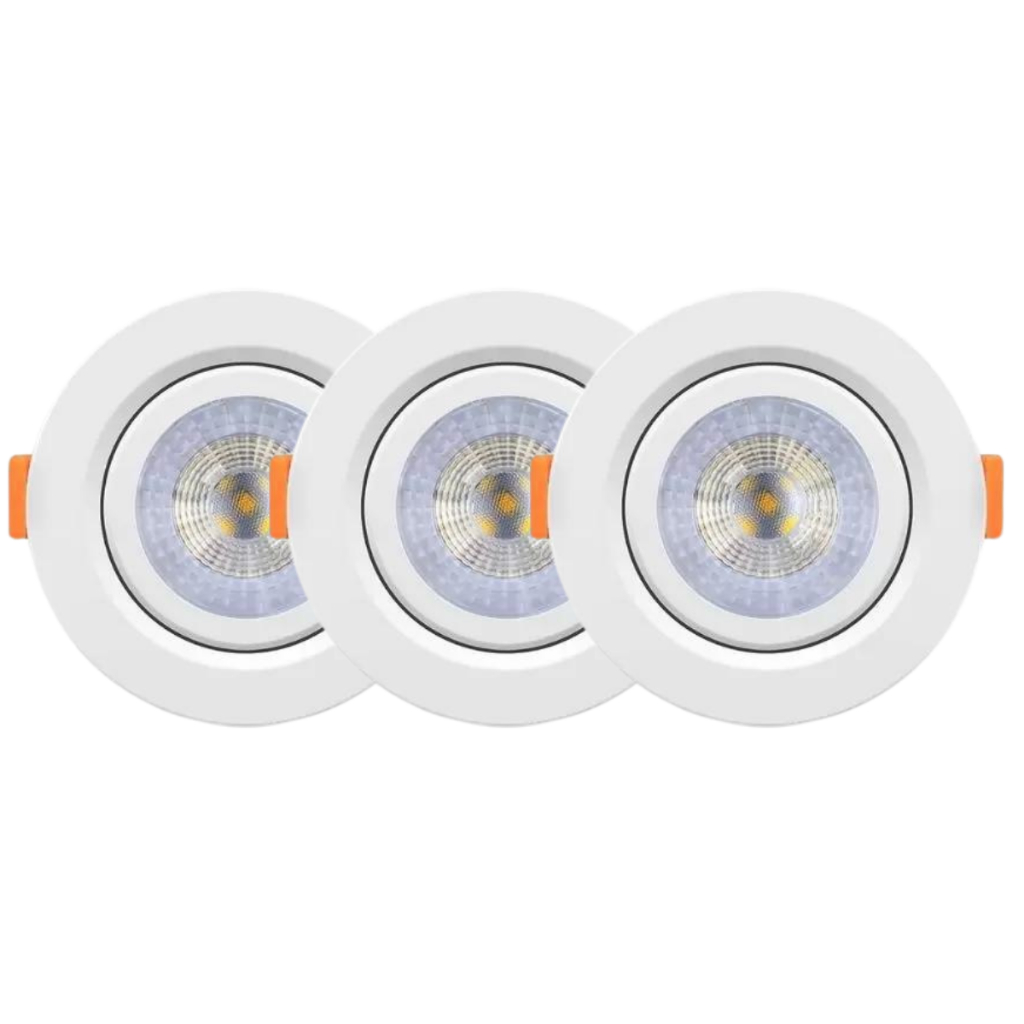 Kit 3 Spot Cob Direcionável Redondo 5w Bivolt Teto - Elgin em Oferta na Shopee