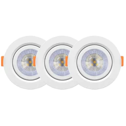 Kit 3 Spot Cob Direcionável Redondo 5w Bivolt Teto - Elgin