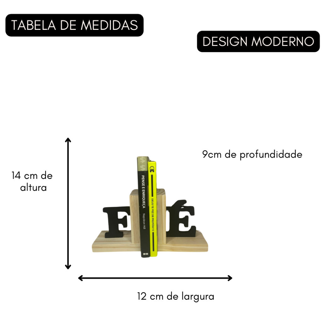 Aparador de Livros- FÉ suporte para livros