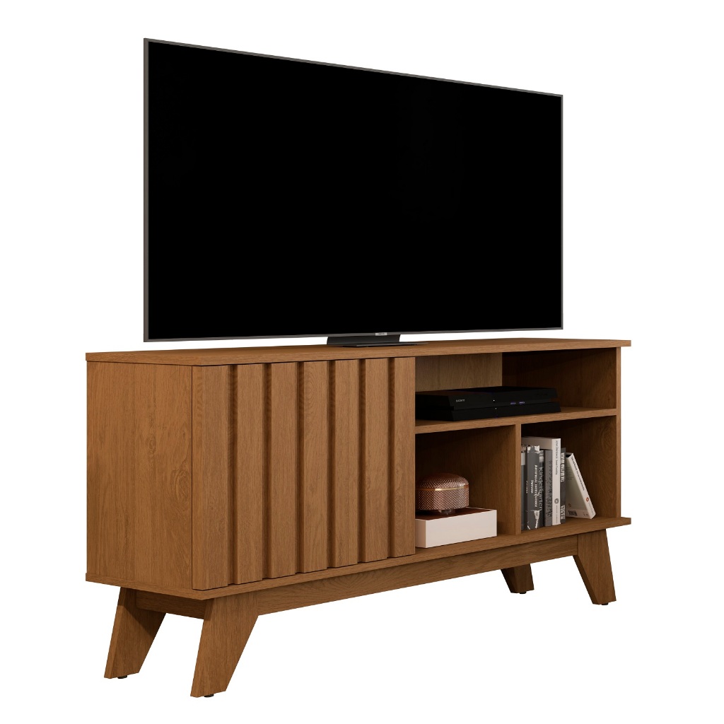 Imagem Rack Lily Ripado Para Televisão De Até 50 Polegadas Ideal Para Quarto Ou Sala - Várias Cores