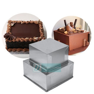 Kit 2 Formas Quadradas De Bolo Altas 15-20 Cm Alumínio Assadeiras Fundo Fixo em Oferta na Shopee