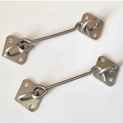 Fecho Trava tipo Aldrava Aço Inox 75mm p/ Porta Janela - 1, 2 e 3 unidades