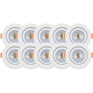 Kit 10 Spot Cob Direcionável Redondo 5w Bivolt Teto - Elgin em Oferta na Shopee