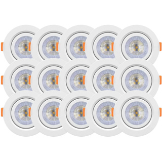 Kit 15 Spot Cob Direcionável Redondo 5w Bivolt Teto - Elgin em Oferta na Shopee