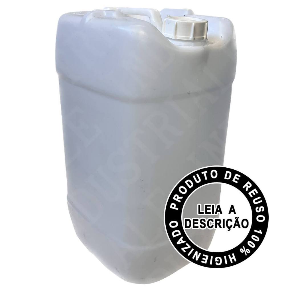Galão 25l Bombona Plástica Tampa Rosca Multiuso Natural