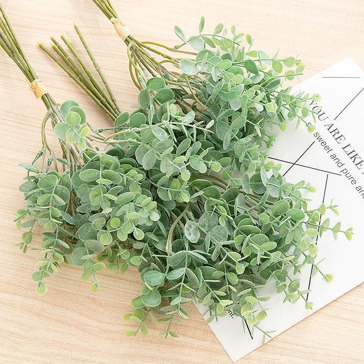 Buque Folhagem Artificial Verde Decorativo Eucalipto em Oferta na Shopee