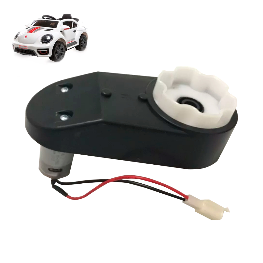 Engrenagem Tração com Motor 12 v BanFuska Mercedes Brinquedos Bandeirante Mecanismo c Bucha Carro Elétrico Original