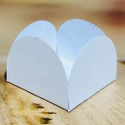 50 ~ 500 FORMINHAS MINI 4 PÉTALAS (3x3x2 CM) BRANCAS (COD 70.1)
