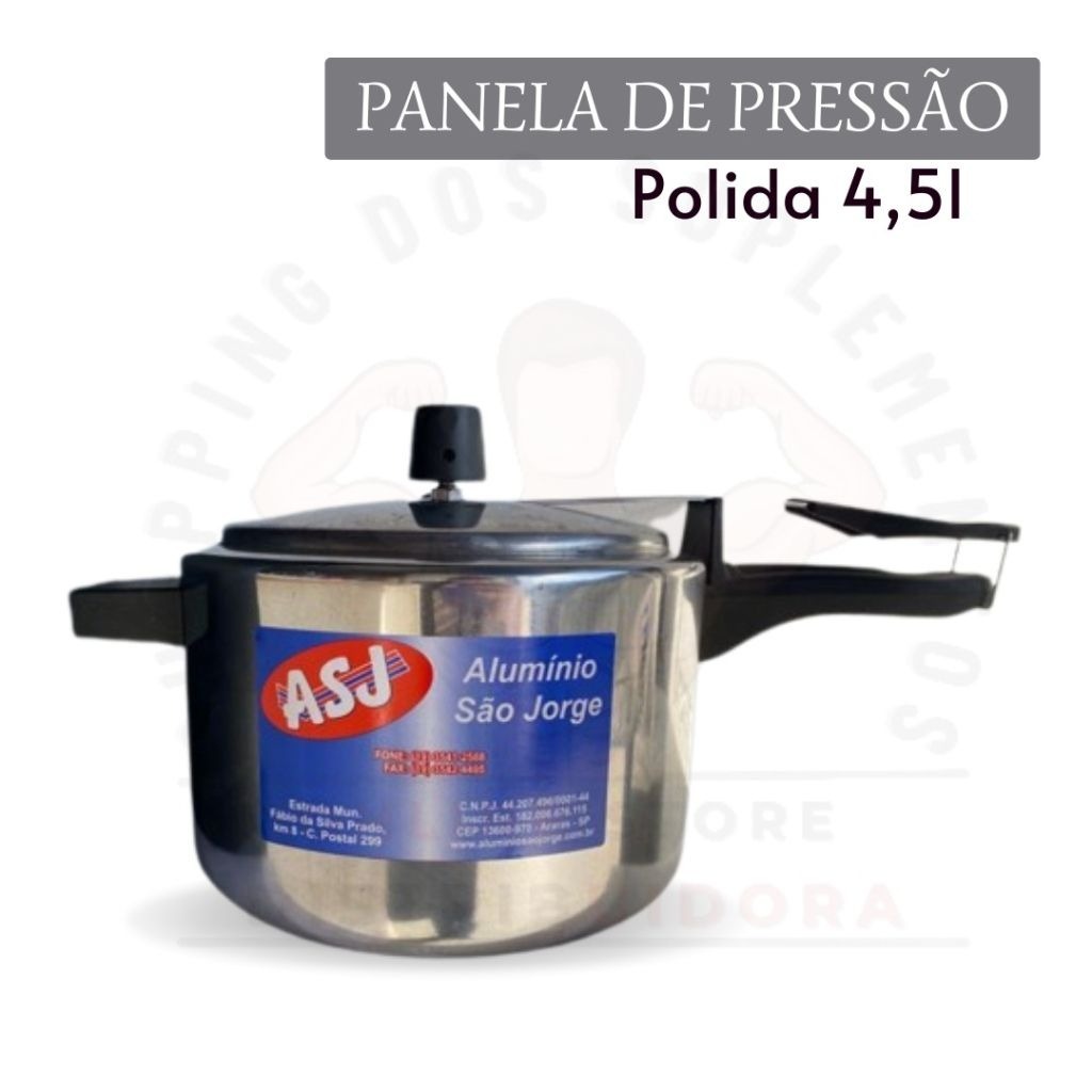 PANELA DE PRESSÃO PRESAO POLIDA 4,5 LITROS AJS + ENVIO RAPIDO E SEGURO