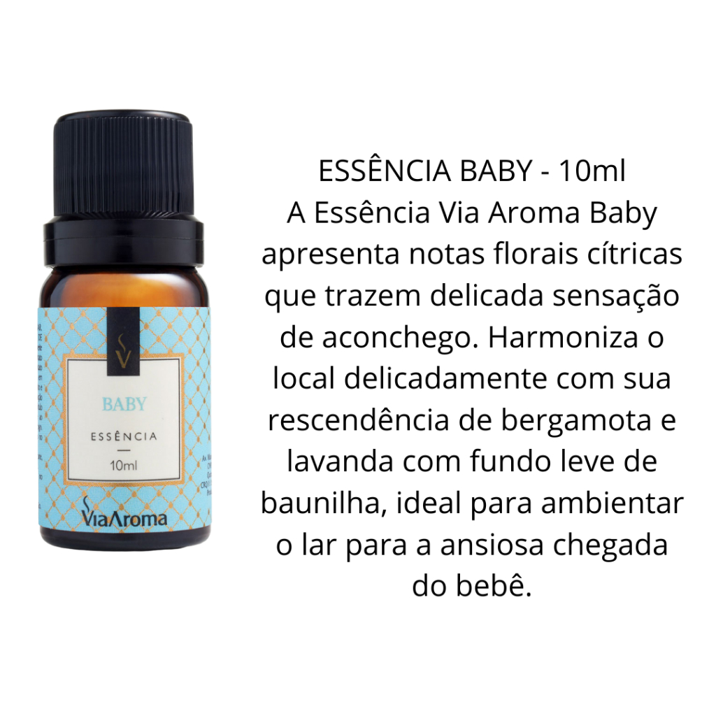 Kit 2 Essências Via Aroma De Aromatizador Aromaterapia 10ml Baby + Breeze