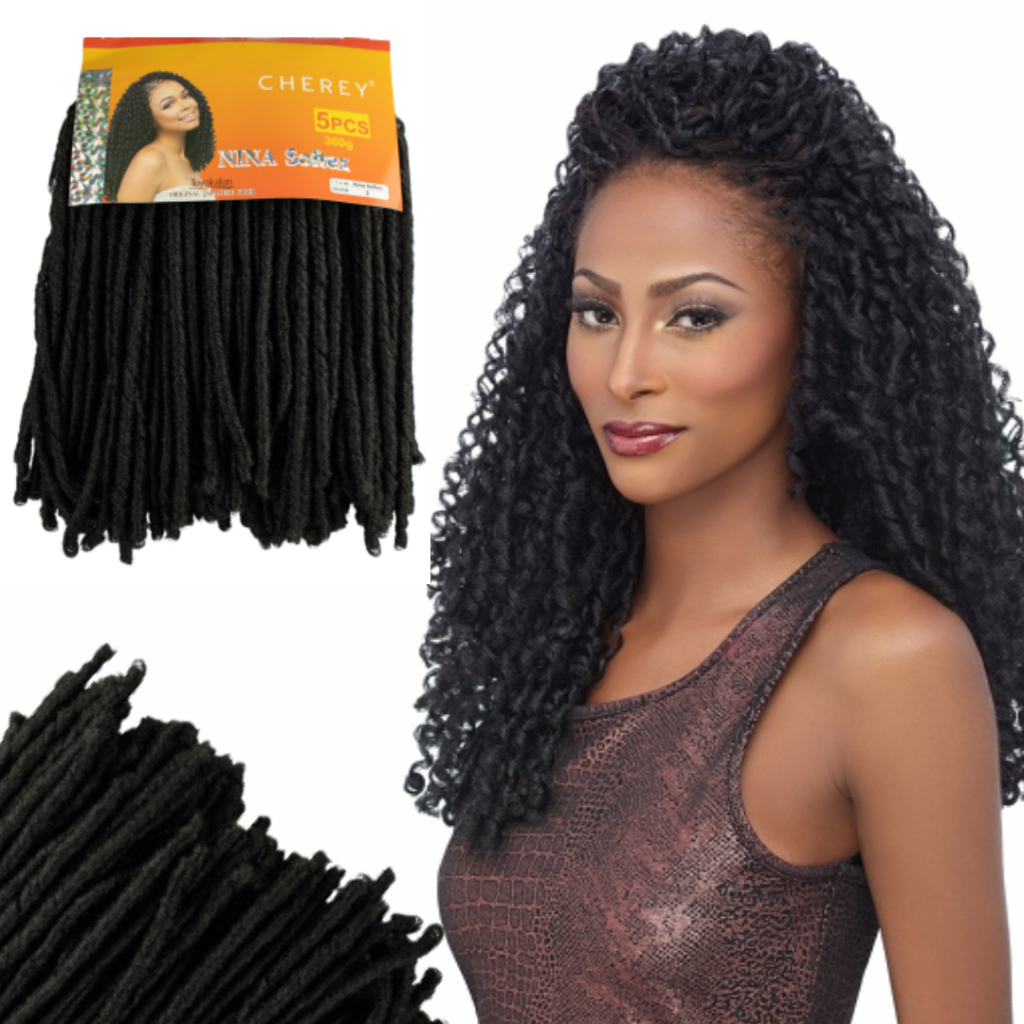 Nina Soft Dread Pacotão 360 Gramas + Agulha Cherey 5 Peças Cabelo Cacheado