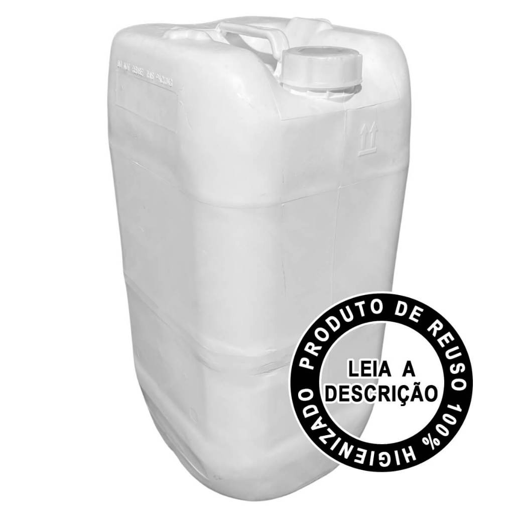 Galão Plástico Bombona 30 Litros Homologado UN Branco Newsul