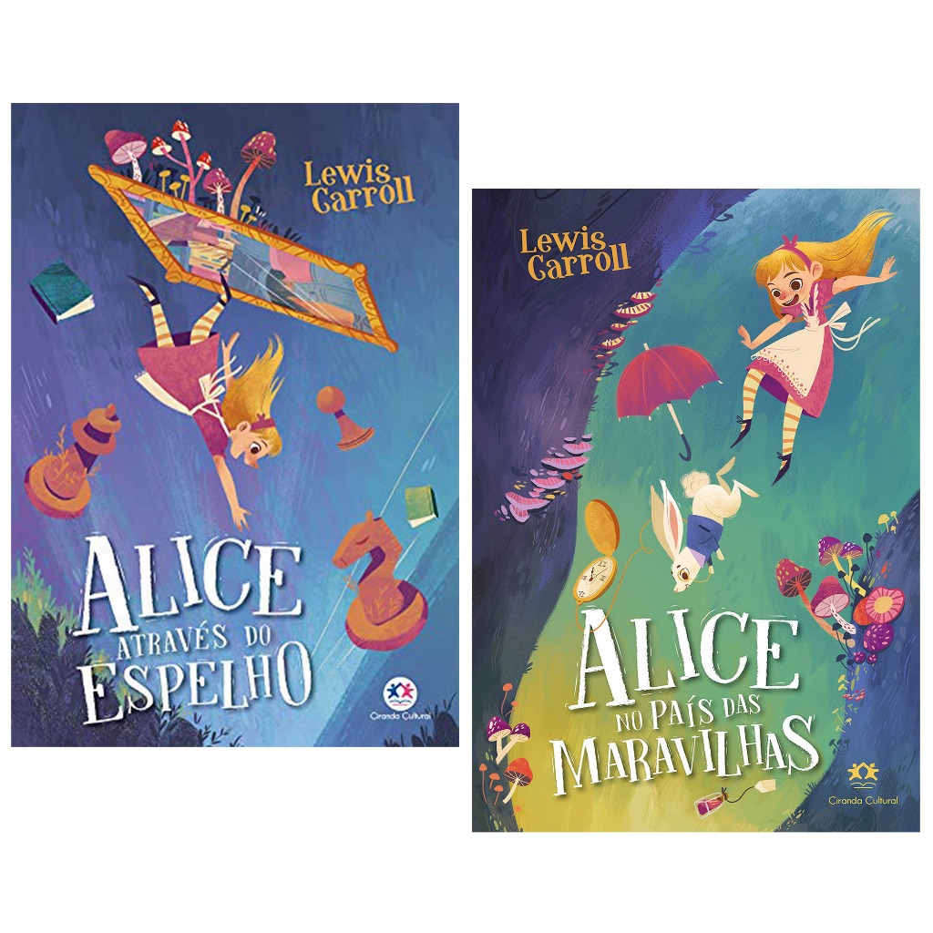 Kit Livro Alice no país das maravilhas + Alice através do espelho - Editora Ciranda Cultural