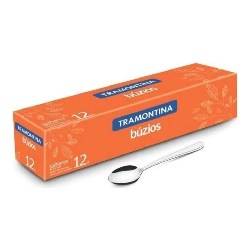 Colher De Cha Inox Tramontina Buzios Bar Restaurante 12 Pçs em Oferta na Shopee