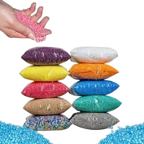 10 Pacotes 500Ml Isopor (perola) bolinha Slime Puff Artesanato Colorido