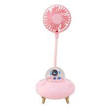Ventilador Portátil Mini De Mão Mesa Recarregavel Usb Led com cabo ovni Table Fan
