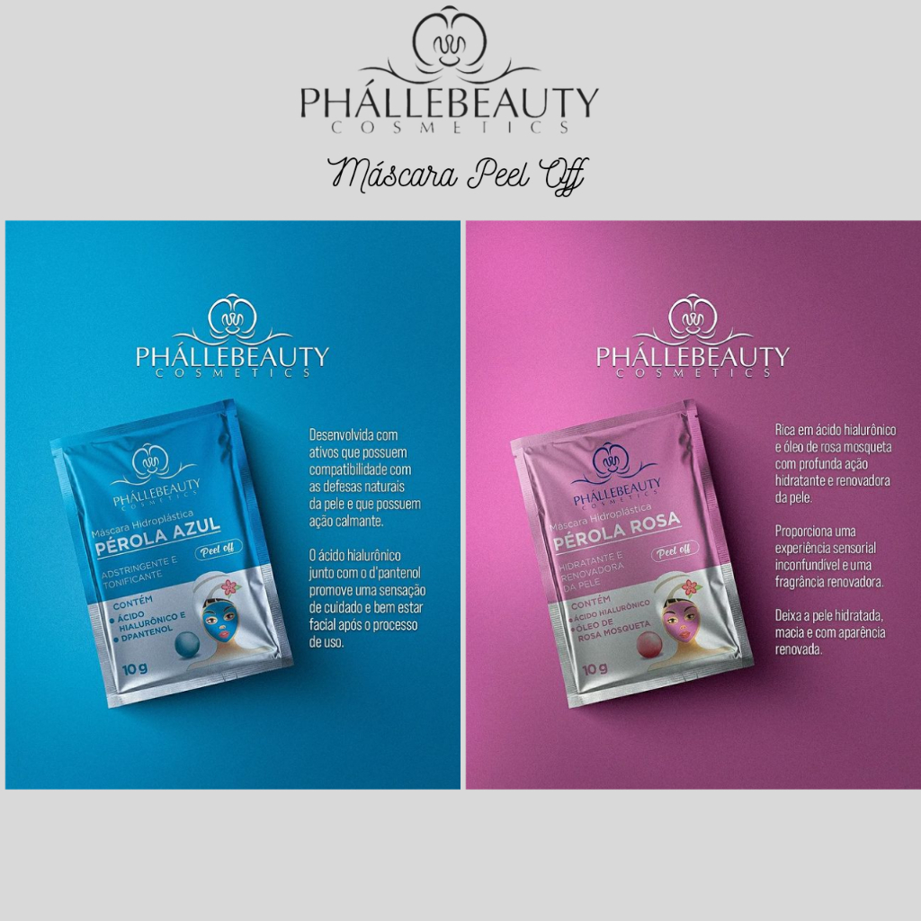 Mascara Facial Hidroplástica Peel Off Pérola  - PhalleBeauty