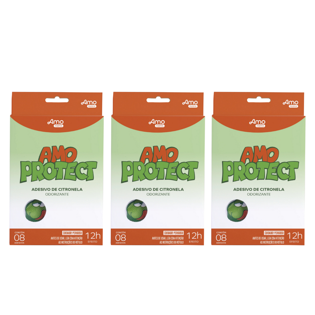 Kit 3 Sai Mosquito Adesivo Essência de Citronela 24 unidades