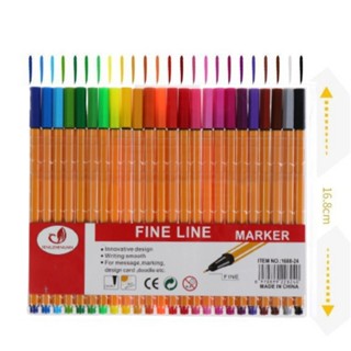 Kit com24 cores Canetas Fine Line Ponta Fina 0.4mm Top em Oferta na Shopee
