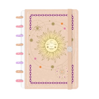 Caderno De Disco Iscool Inteligente Capa Dura Amuleto Sol em Oferta na Shopee