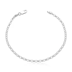 Pulseira Feminina de Prata 925 Elo Português 3mm
