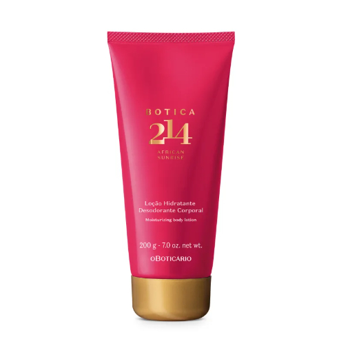 Loção Hidratante Desodorante Corporal Feminino Botica 214 African Sunrise 200g - O Boticário