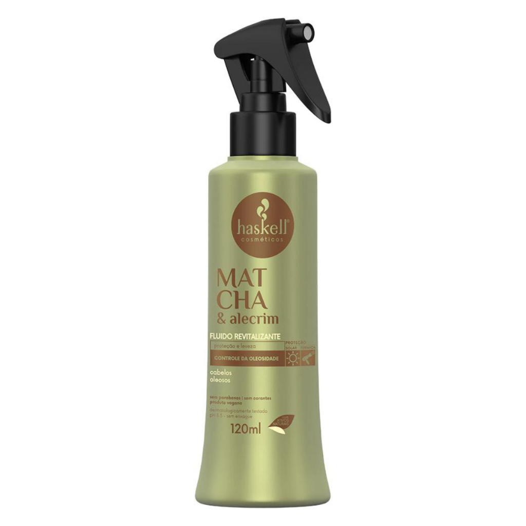 Haskell Fluido Revitalizante Matcha & Alecrim 120Ml Tratamento Capilar Cuidados Cabelo Fios Mulher Feminino Reconstrução
