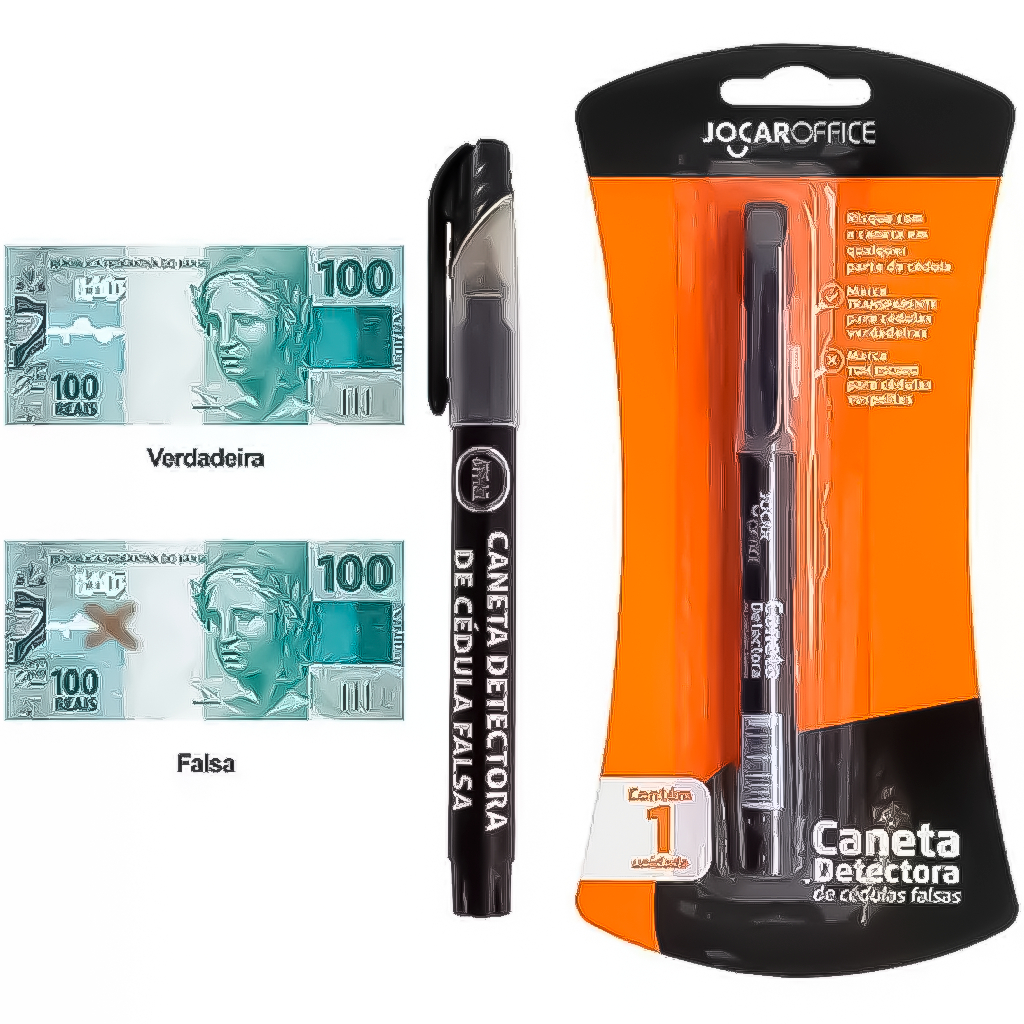 Caneta Detectora De Cédulas Dinheiro Papel Falso Anti Furto Golpe Prático Rápido em Oferta na Shopee