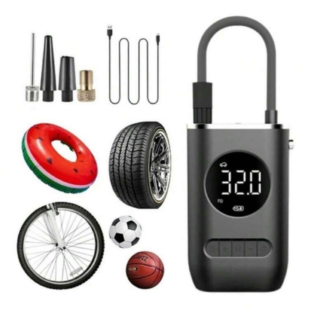 Mini Compressor de Ar Portatil Recarregavél Digital USB Calibrador Pneu Envio Imediato