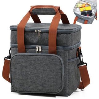 Bolsa Térmica Lancheira Impermeável 2 Divisórias Multifuncional - Envio Já!