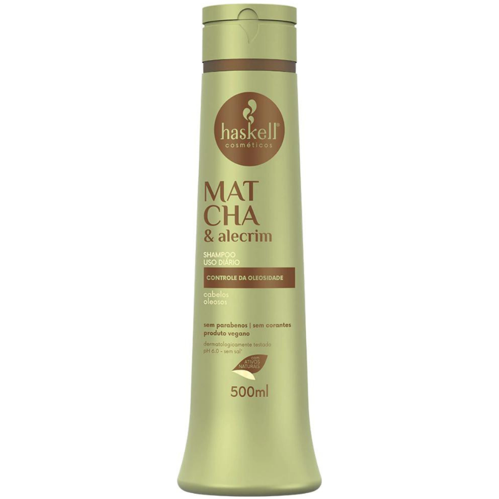 Haskell Shampoo Matcha & Alecrim 500Ml Tratamento Capilar Cuidados com o Cabelo Fios Mulher Feminino Reconstrução