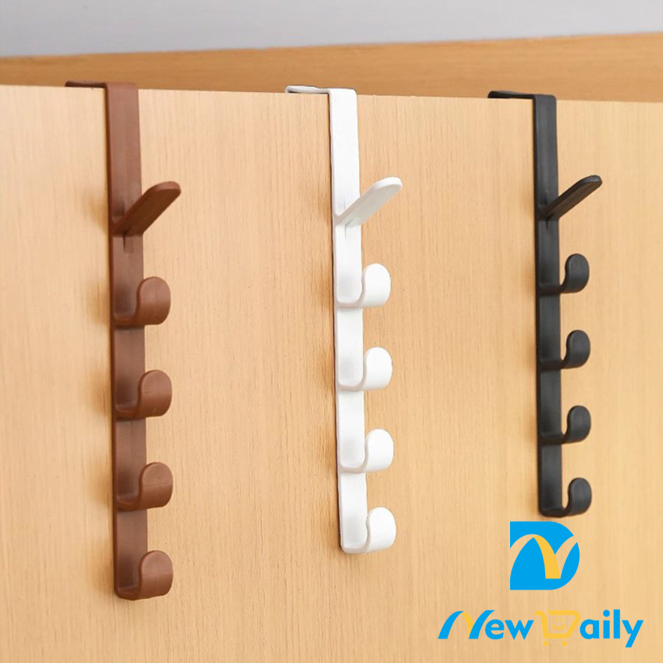 KIT Cabide Suporte Para Porta Com 5 Ganchos Para Pendurar Da Porta/Bolsas/Chapéus/Acessórios. SP-03-LL em Oferta na Shopee