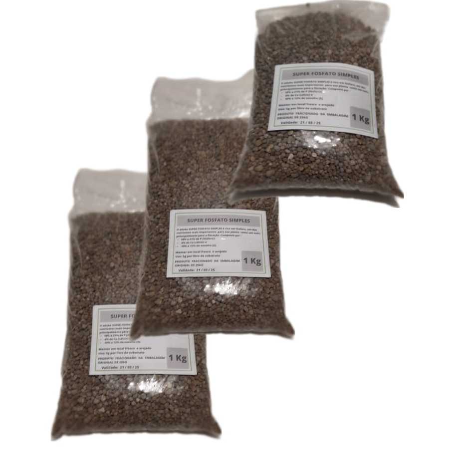 3Kg SUPERFOSFATO SIMPLES - Adubo Para Floração de Rosa do Deserto