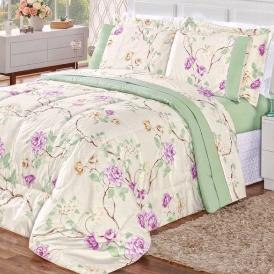 EDREDOM CASAL DUPLA FACE AVULSO (ESTAMPA SORTIDA)