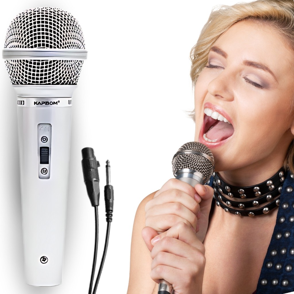 Microfone com Fio Profissional Audio Caixa Som Dinamico cabo xlr