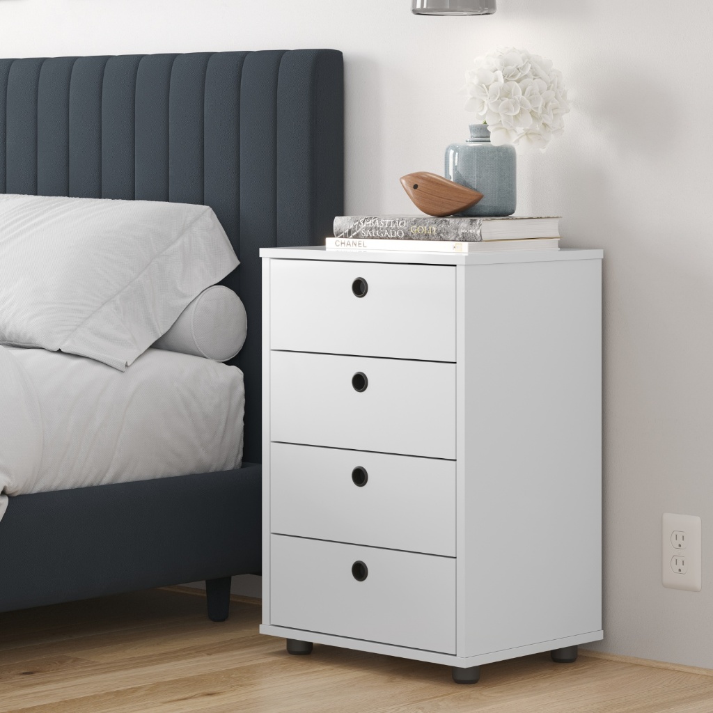 Mesa de Cabeceira Gaveteiro Classic 04 Gavetas Criado Grande Quarto em Oferta na Shopee