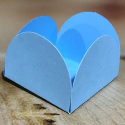 50~450 Forminhas Azul Claro Para Doces 4 Pétalas MÉDIA 3,3X3,3X2,2 10.6 (Nc Toys Simples)