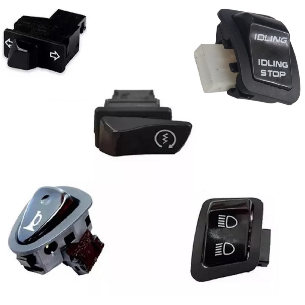 Botao Chave Interruptor Punho Partida + Punho Chave Luz Buzina Pisca Partida Alta/ Baixa Marcha Lenta Honda Pcx 150 modelo 2013 2014 e 2015 Conjunto 5 Interruptores