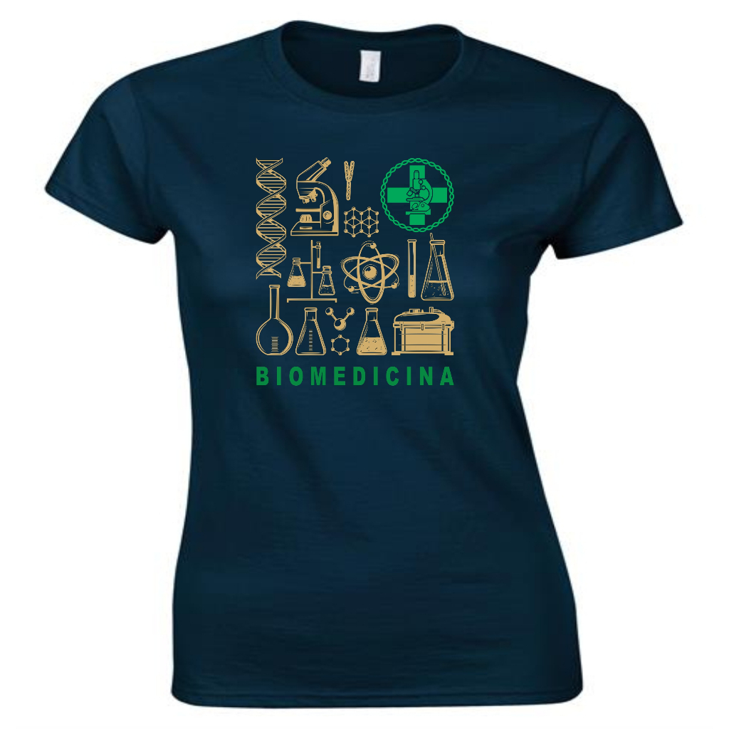Blusa Universitária Curso de Biomedicina Feminina 100% Algodão Modelos Exclusivos para Você