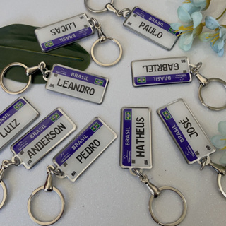 Chaveiro Frente Plaquinha Mercosul Resinado Nome Masculino em Oferta na Shopee