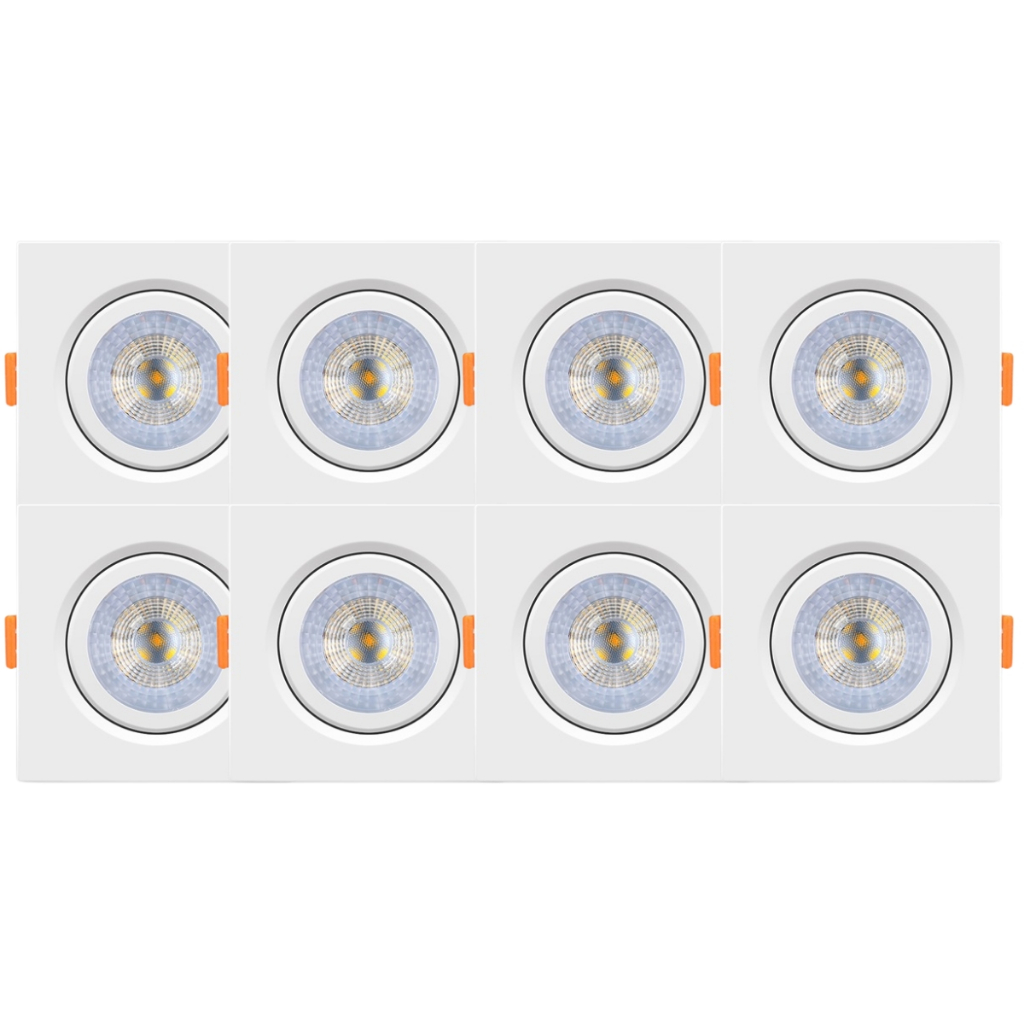 Kit 8 Spot Cob Direcionável Quadrado 5w Bivolt Teto - Elgin em Oferta na Shopee