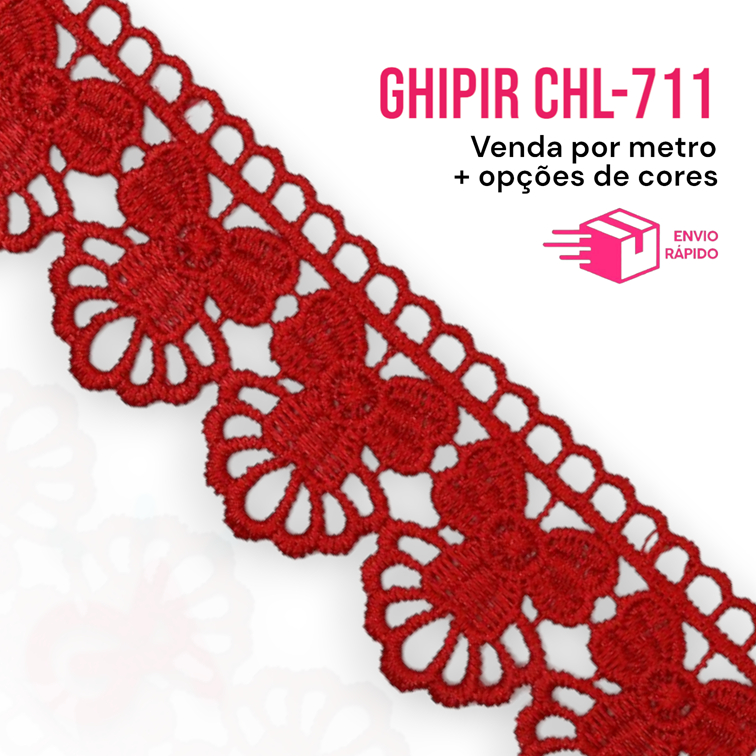 Renda Guipir CHL-711 - 4,5cm - 1 metro